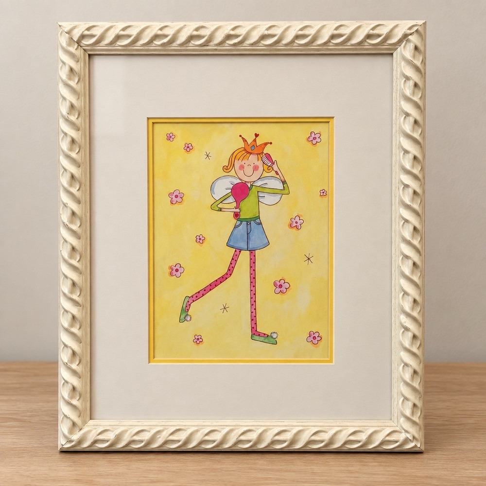 Sophie Harding Fairy Princess Framed Art Print Girls Nursery Decor Series Hair